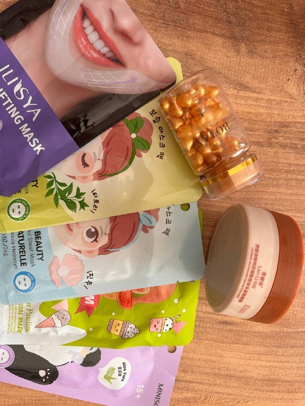 Патчи пептидные, маски увлажняющие, капсулы для подтяжки лица