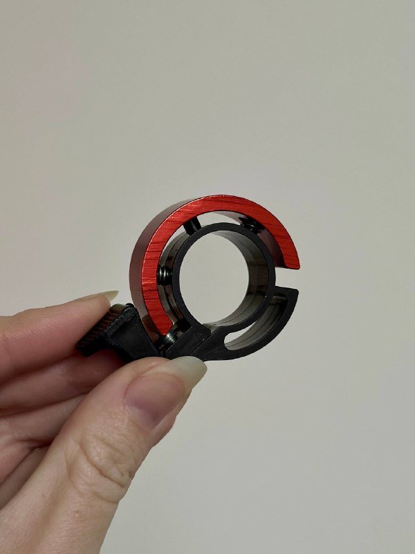 Велосипедный звонок красный новый 3