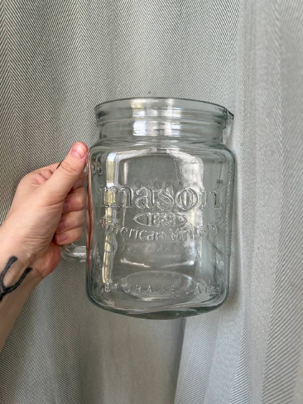Ваза из переработанного стекла, Ваза-банка Mason 1868 American Vintage 2