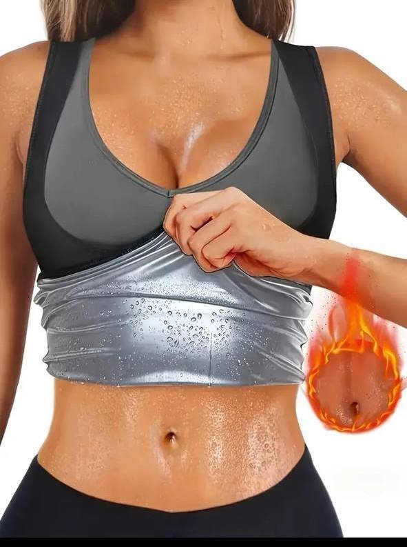 Комплект с эффектом сауна: майка, лосины, нарукавники