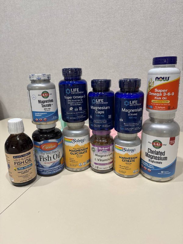 Магний и омега-3 добавки