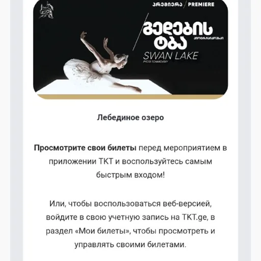 Билеты на Лебединое озеро