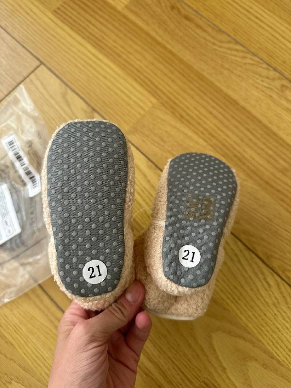 Новые тепленькие пинетки на липучке 21 размер 3