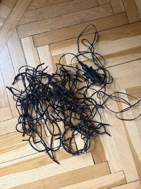 Звёзды для декора, мешочек с лентами, гирлянды новогодние 4