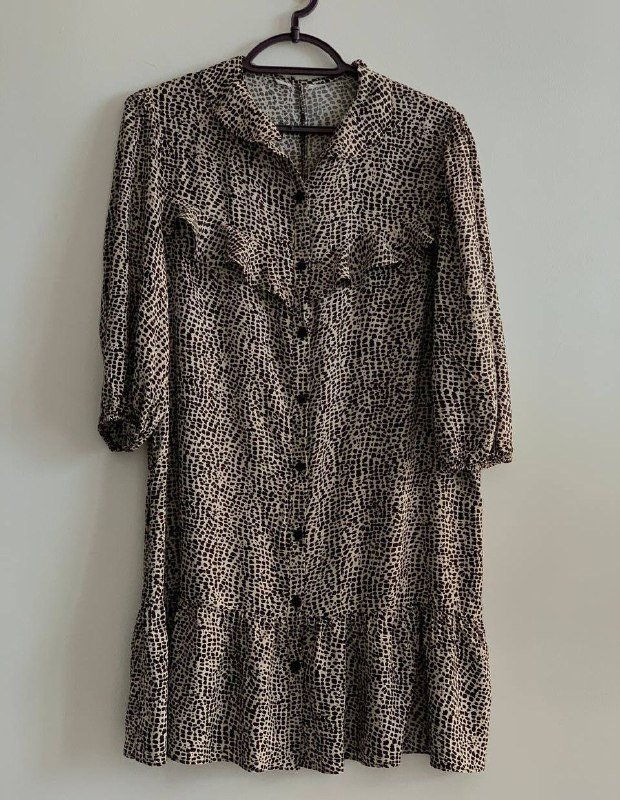 Платье с рюшами из вискозы размер S-M