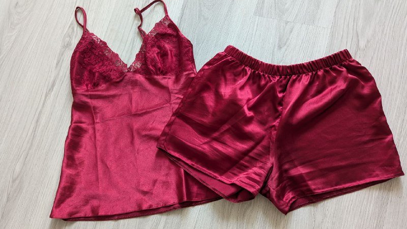 Ночнушка комбо размер S атласная коралловая