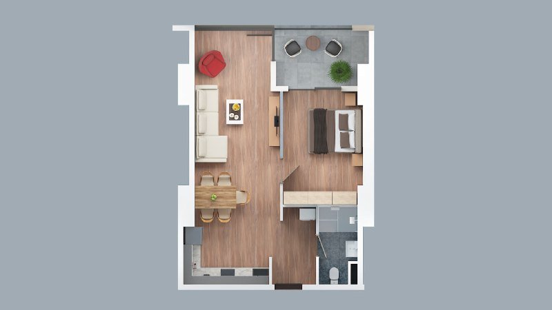 Квартира 1+1 в премиум доме 2