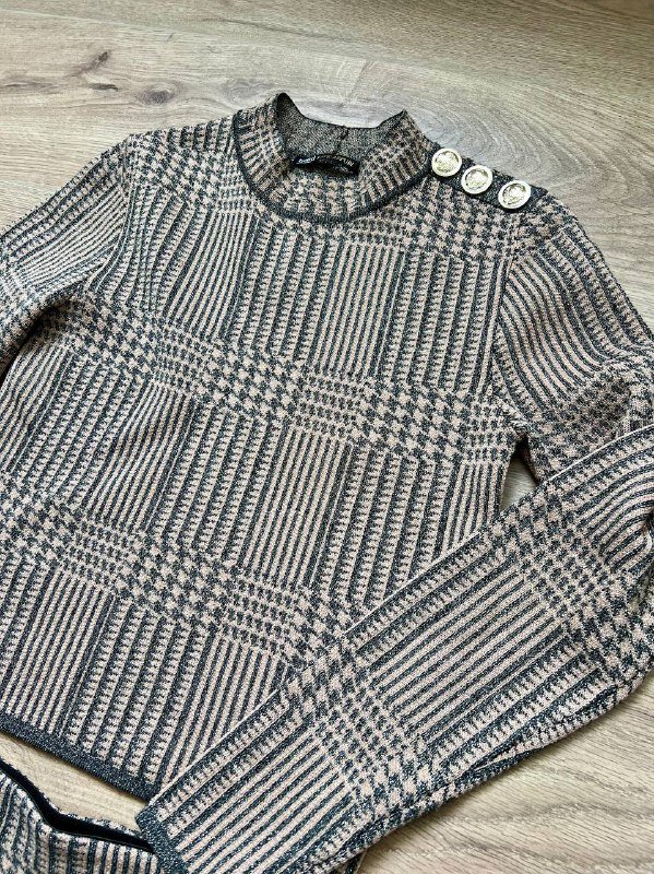 Костюм Love Republic S-M пудровый с серым с люрексом 2