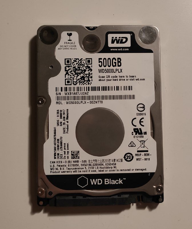 Жёсткий диск WD Black 500GB HDD