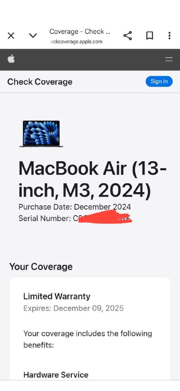 MacBook Air 13.6 M3 16GB 256GB SSD 3