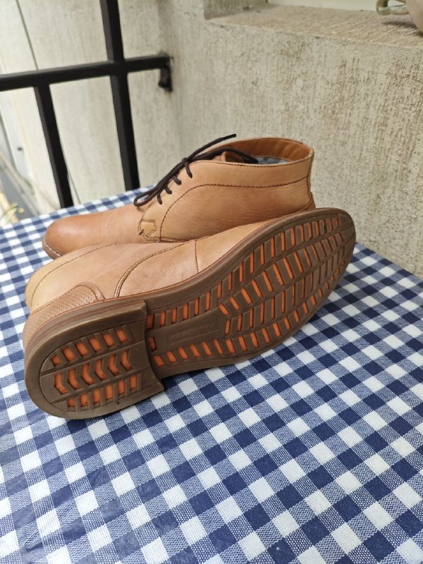 Мужские кожаные сапоги Skechers Bregman 66405/COG 4