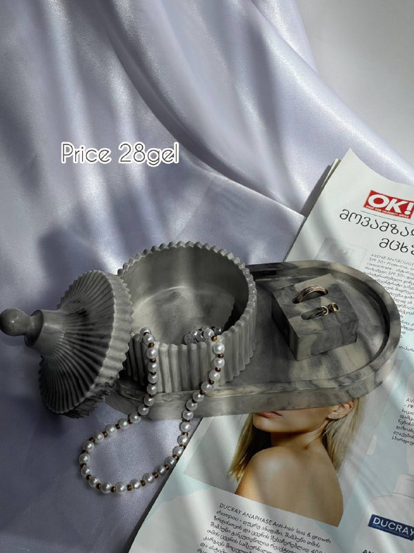 Гипсовые изделия ручной работы для украшений и косметики 4