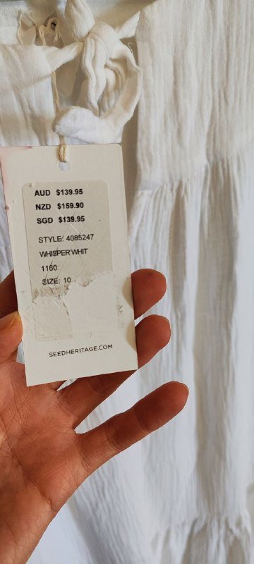 Воздушное платье seed heritage белое свободное S-XL 4