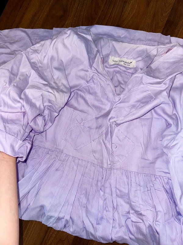 Платье натуральное свободное лавандовое