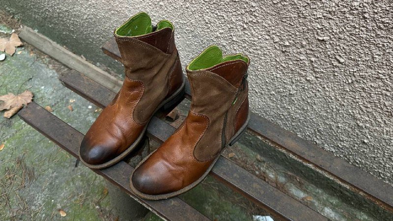 Кожаные ботинки размер 38 3