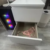 Біла тумба IKEA з двома шухлядами 2