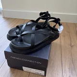 Кожаные босоножки Mango, босоножки French Connection 8
