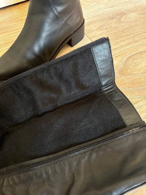 Кожаные женские сапоги размер 38 7