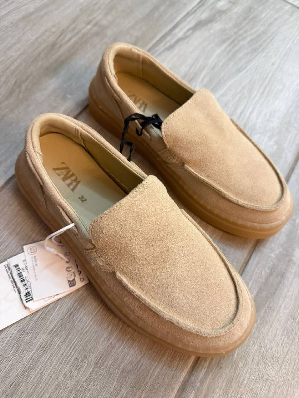 Туфли замшевые бежевые размер 32