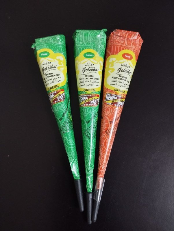 Хна для мехенди чёрная, бордово-коричневая, цветная хна 3