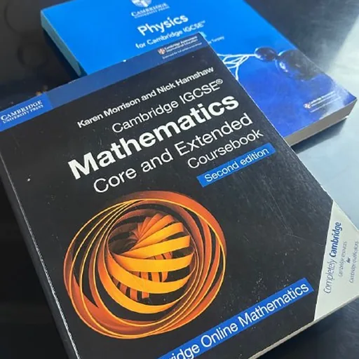 Cambridge IGCSE physics, mathematics books