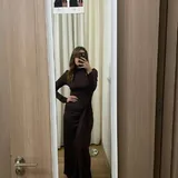 Платье макси шоколадного цвета 2
