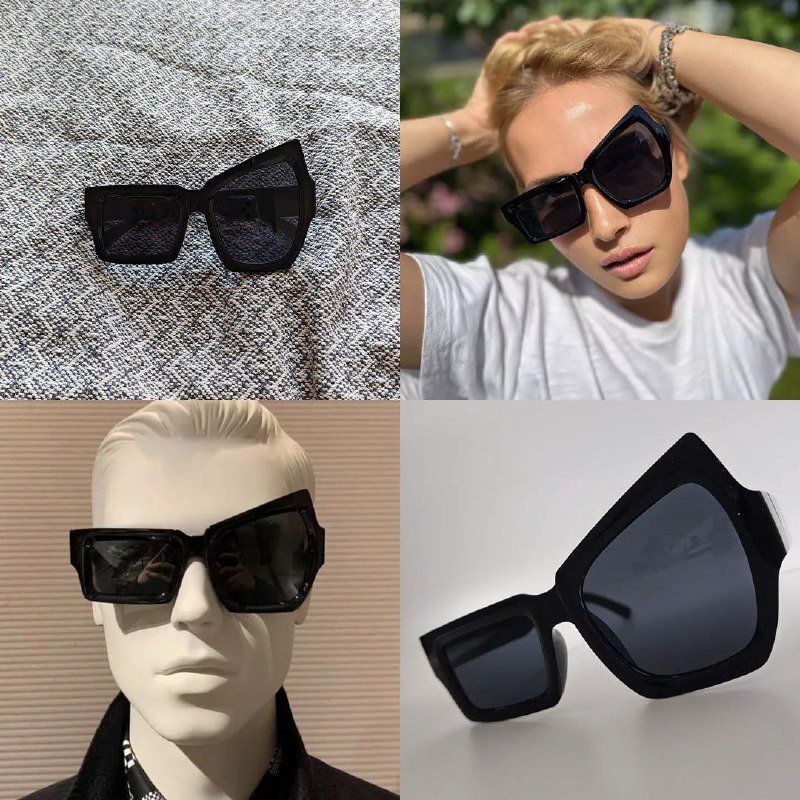 Очки новые черные квадратные