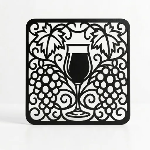 Кед wall decor, винный бокал и виноград