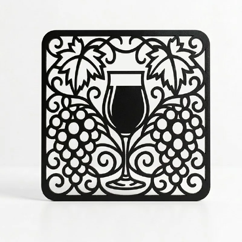 Кед wall decor, винный бокал и виноград 1