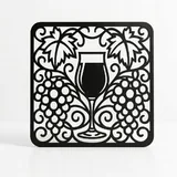 Кед wall decor, винный бокал и виноград 1