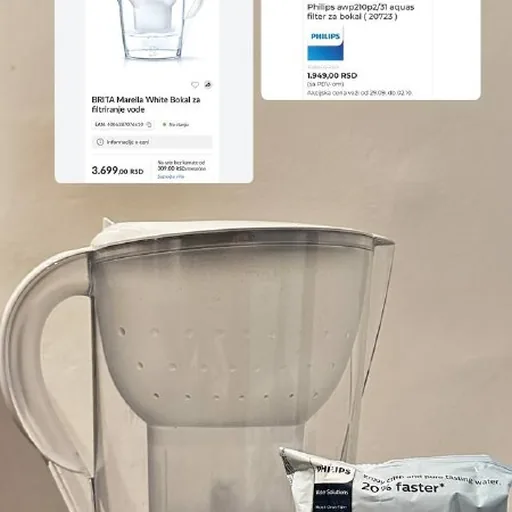 Кувшин Brita Marella 2,4 л с фильтром Philips Micro X-Clean