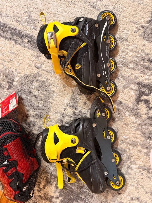 Ролики раздвижные и защита наколенники, налокотники, запястья 2