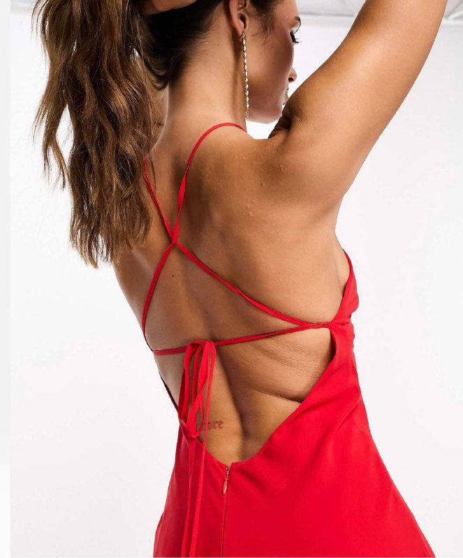 красное платье Asos Design, красное платье Asos Design 6