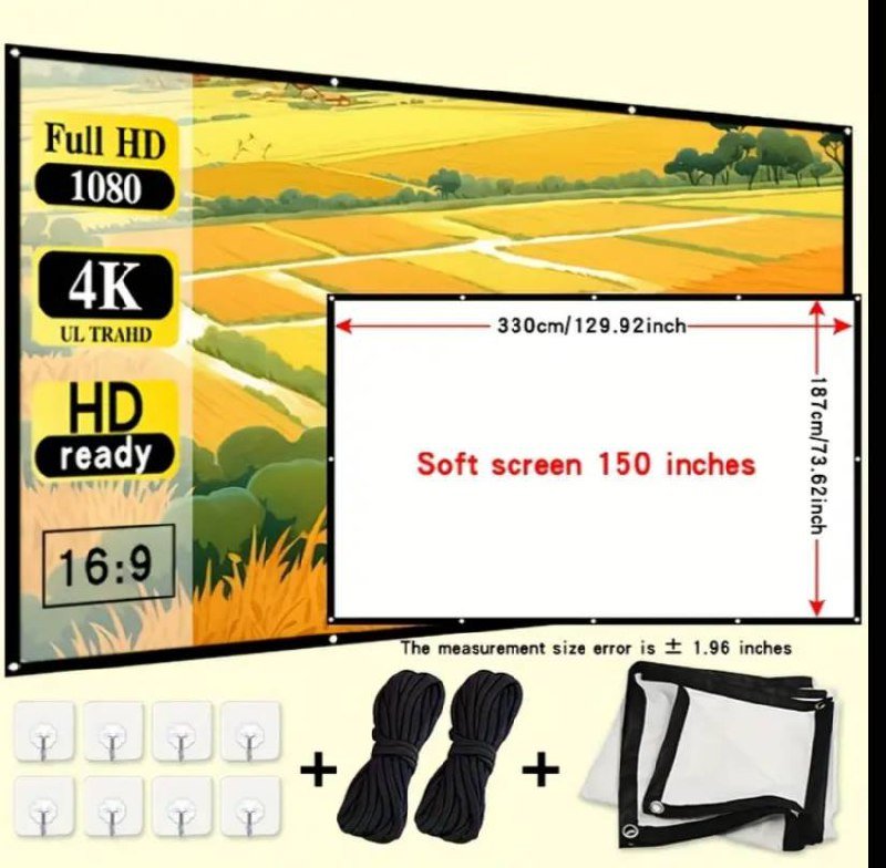 Экран для проектора 16:9 330см x 187см