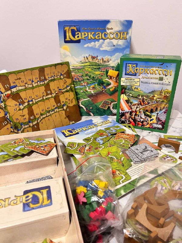 покерный набор, настольные игры UNO, Бункер, Каркассон, Роскошь, Азул 8