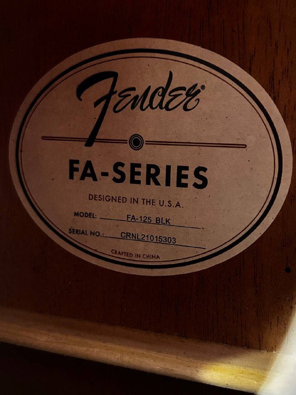 Гитара Fender FA-125BLK 7