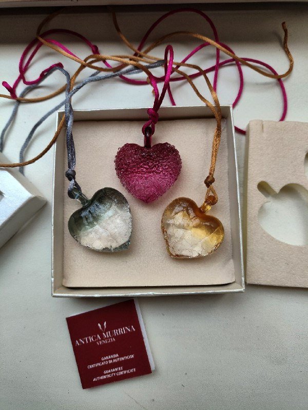 Винтажные подвески сердце из муранского стекла, набор бабочка из серебра, вязаная кофта с пайетками 2