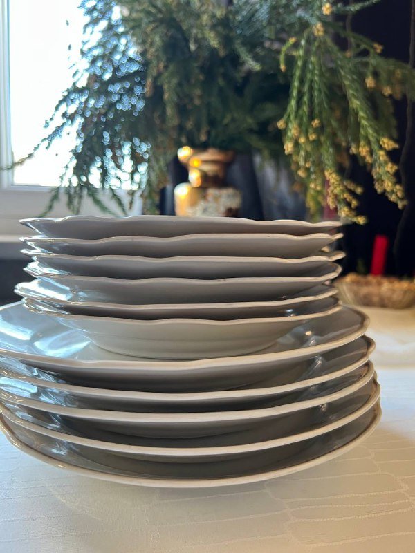 Столовые тарелки набор 6 шт большие, маленькие 3