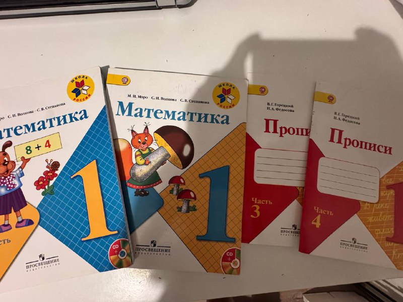 Книги 1 класс Математика Прописи 2 части