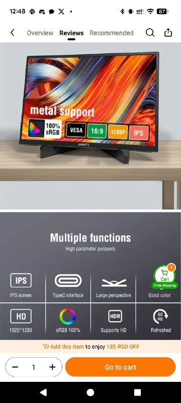 портативный монитор 10.5 дюймов fhd 5