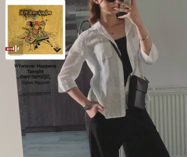 Женская рубашка из чистого льна, размер S