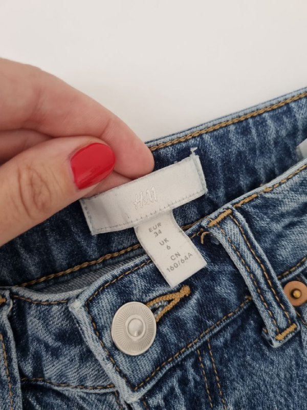 джинсы MOM от H&M размер XS S 34 3