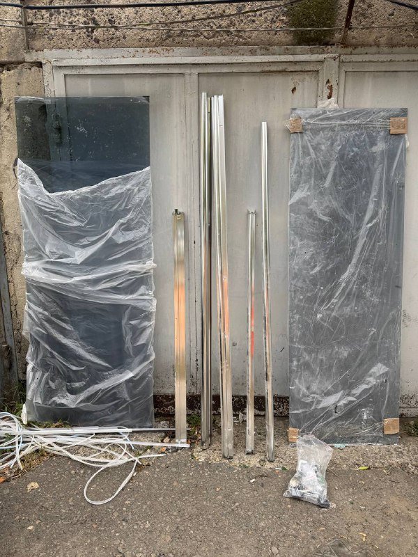 Стеклянная душевая кабина новая 4