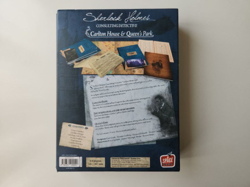 Настольная игра Sherlock Holmes Consulting Detective Carlton House & Queens Park 3