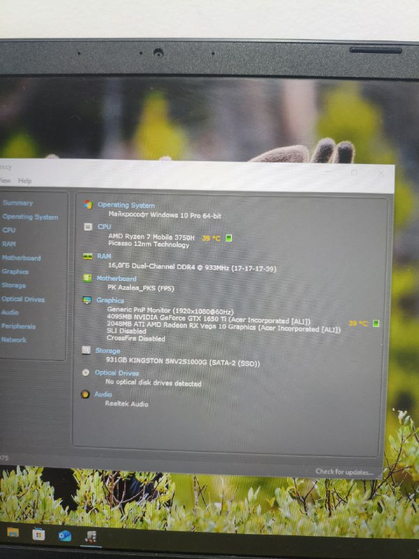 Acer laptop for sale, 1TB M.2, needs minor repairs 4