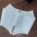 Корсет blue Jeans, рубашка, плащ, твидовый жакет 2