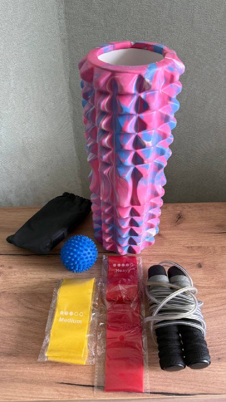 Прыгалки, Резинки, Мини ролл, Массажный мяч, Защита на руки