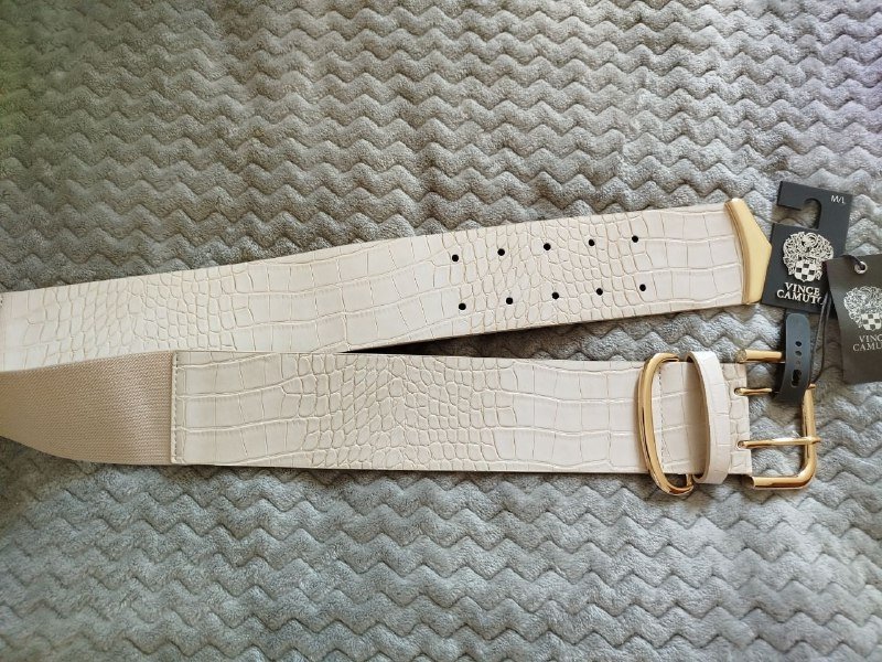 Ремень Vince Camuto новый M-L белый 3