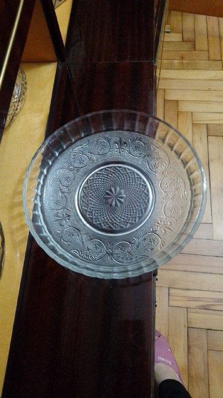 Стеклянная тарелка для кухни