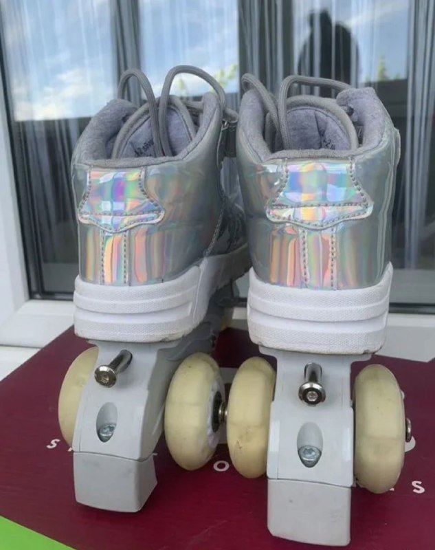 Ролики размер 31, колеса мигают, кеды текстиль 3
